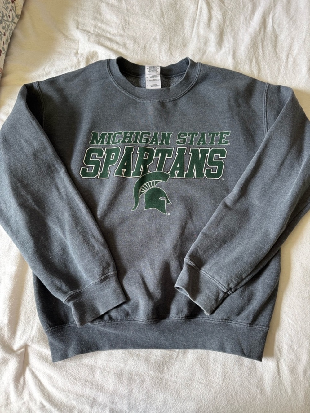 Michigan State Spartans Gray Crewneck Sweatshirt